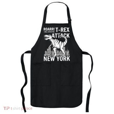 T-Rex Attacks New York Apron