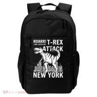 T-Rex Attacks New York Backpack thumb 0
