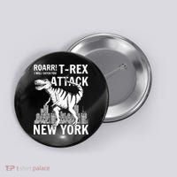 T-Rex Attacks New York Button thumb 0