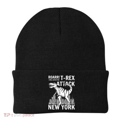 T-Rex Attacks New York Beanie