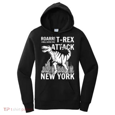 T-Rex Attacks New York Women's Hoodie