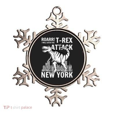 T-Rex Attacks New York Ornament