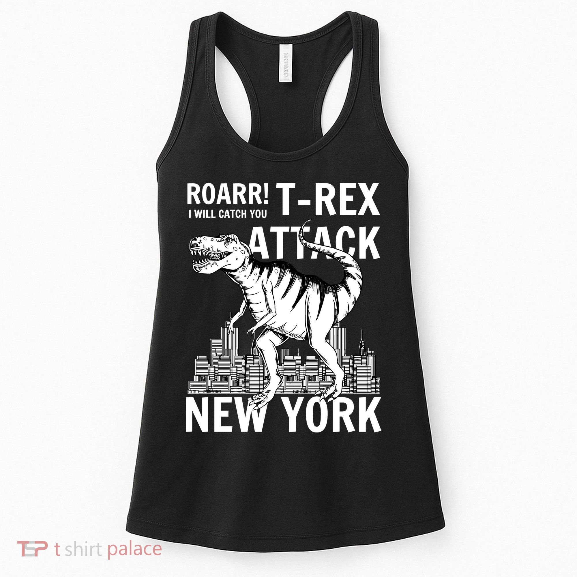 T-Rex Attacks New York Women's Tank Top