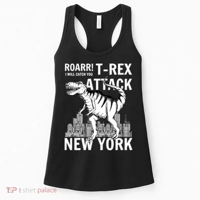 T-Rex Attacks New York Women's Tank Top