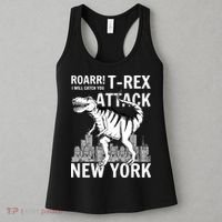 T-Rex Attacks New York Women's Tank Top thumb 3