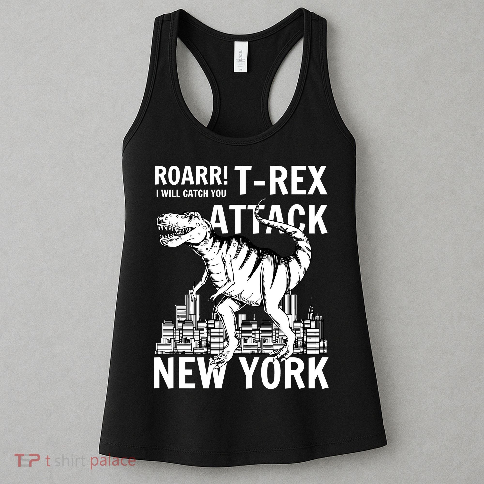 T-Rex Attacks New York Women's Tank Top