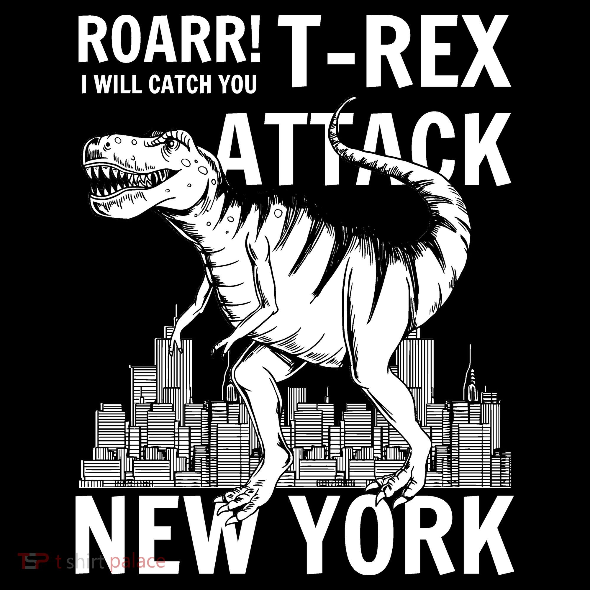 T-Rex Attacks New York Women's Tank Top
