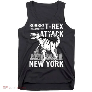 T-Rex Attacks New York Tank Top
