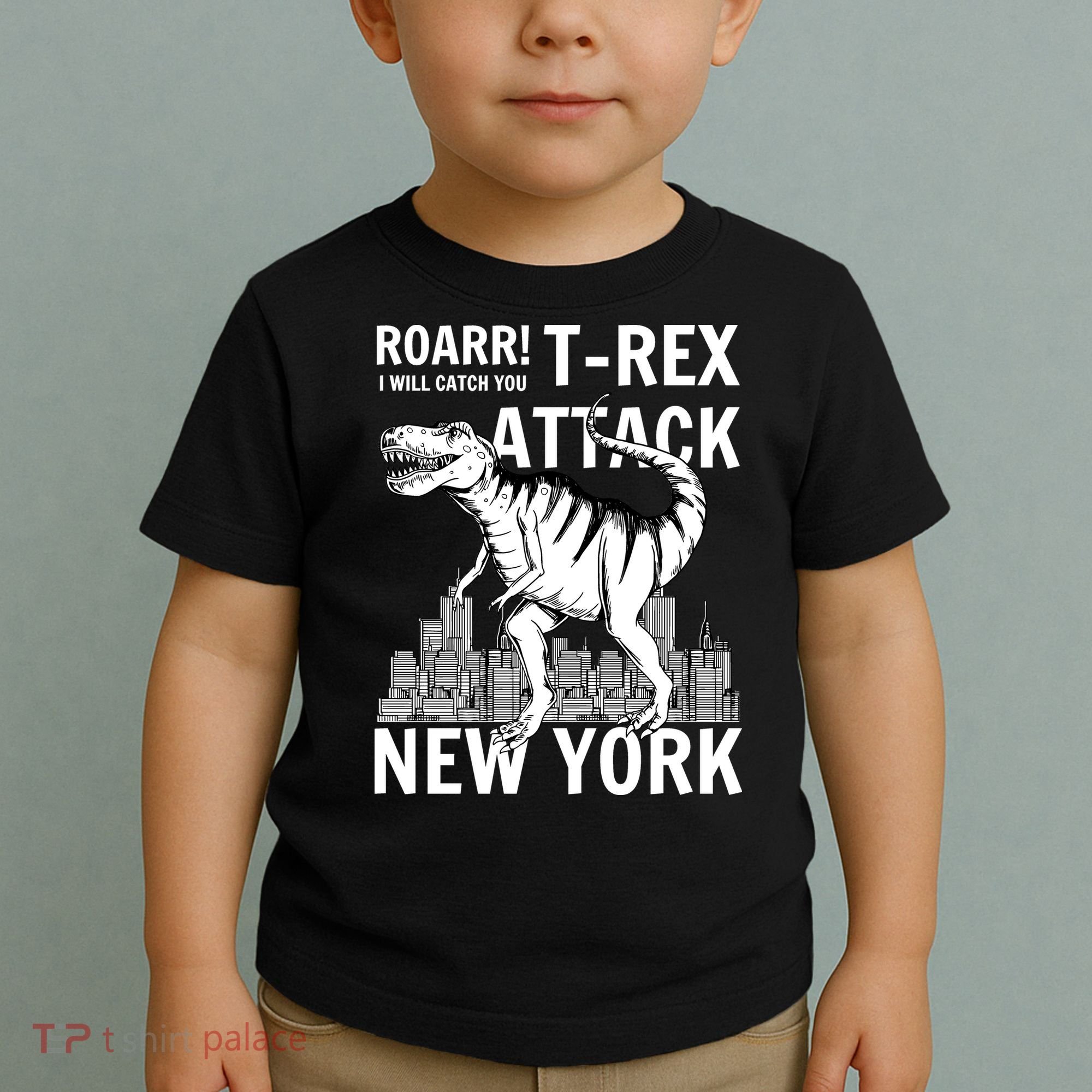 T-Rex Attacks New York Toddler T-Shirt