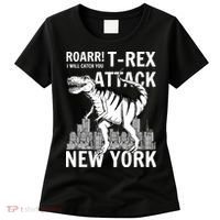 T-Rex Attacks New York Women's T-Shirt thumb 0