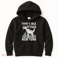 T-Rex Attacks New York Kids Hoodie thumb 0