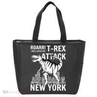T-Rex Attacks New York Tote Bag thumb 0