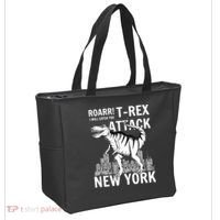 T-Rex Attacks New York Tote Bag thumb 2