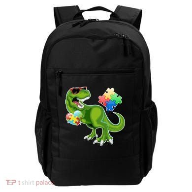 T-Rex Autism Awareness Puzzle Dinosaur  Backpack
