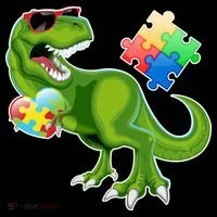 T-Rex Autism Awareness Puzzle Dinosaur  Coffee Mug thumb 5