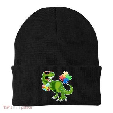 T-Rex Autism Awareness Puzzle Dinosaur  Beanie