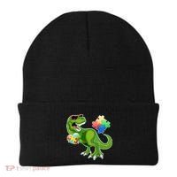 T-Rex Autism Awareness Puzzle Dinosaur  Beanie thumb 0