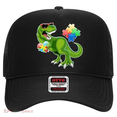 T-Rex Autism Awareness Puzzle Dinosaur  Hat