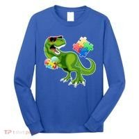 T-Rex Autism Awareness Puzzle Dinosaur  Long Sleeve Shirt thumb 0