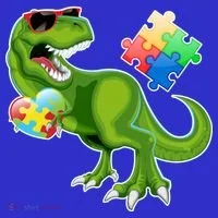 T-Rex Autism Awareness Puzzle Dinosaur  Long Sleeve Shirt thumb 2