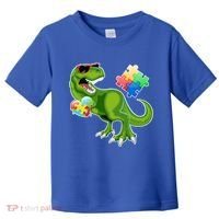 T-Rex Autism Awareness Puzzle Dinosaur  Toddler T-Shirt thumb 0