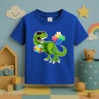 T-Rex Autism Awareness Puzzle Dinosaur  Toddler T-Shirt thumb 3