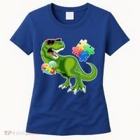 T-Rex Autism Awareness Puzzle Dinosaur  Women's T-Shirt thumb 0