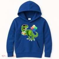 T-Rex Autism Awareness Puzzle Dinosaur  Kids Hoodie thumb 0