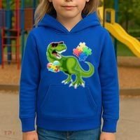 T-Rex Autism Awareness Puzzle Dinosaur  Kids Hoodie thumb 3