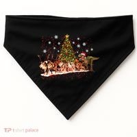 T-Rex Chasing Reindeer Funny Christmas USA-Made Doggie Bandana thumb 0