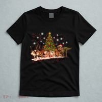 T-Rex Chasing Reindeer Funny Christmas T-Shirt thumb 5