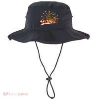 T-Rex Chasing Reindeer Funny Christmas Bucket Hat thumb 0