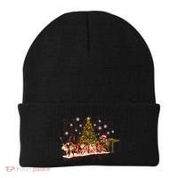 T-Rex Chasing Reindeer Funny Christmas Beanie thumb 0
