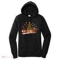 T-Rex Chasing Reindeer Funny Christmas Women's Hoodie thumb 0