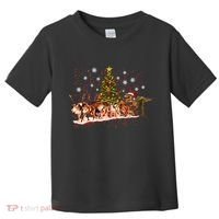 T-Rex Chasing Reindeer Funny Christmas Toddler T-Shirt thumb 0