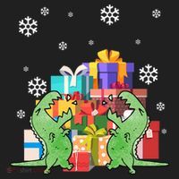 T-Rex Christmas Women's Sweatshirt thumb 2