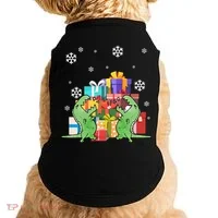 T-Rex Christmas Doggie Tank thumb 0