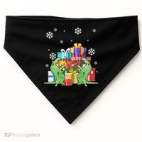 T-Rex Christmas USA-Made Doggie Bandana thumb 0