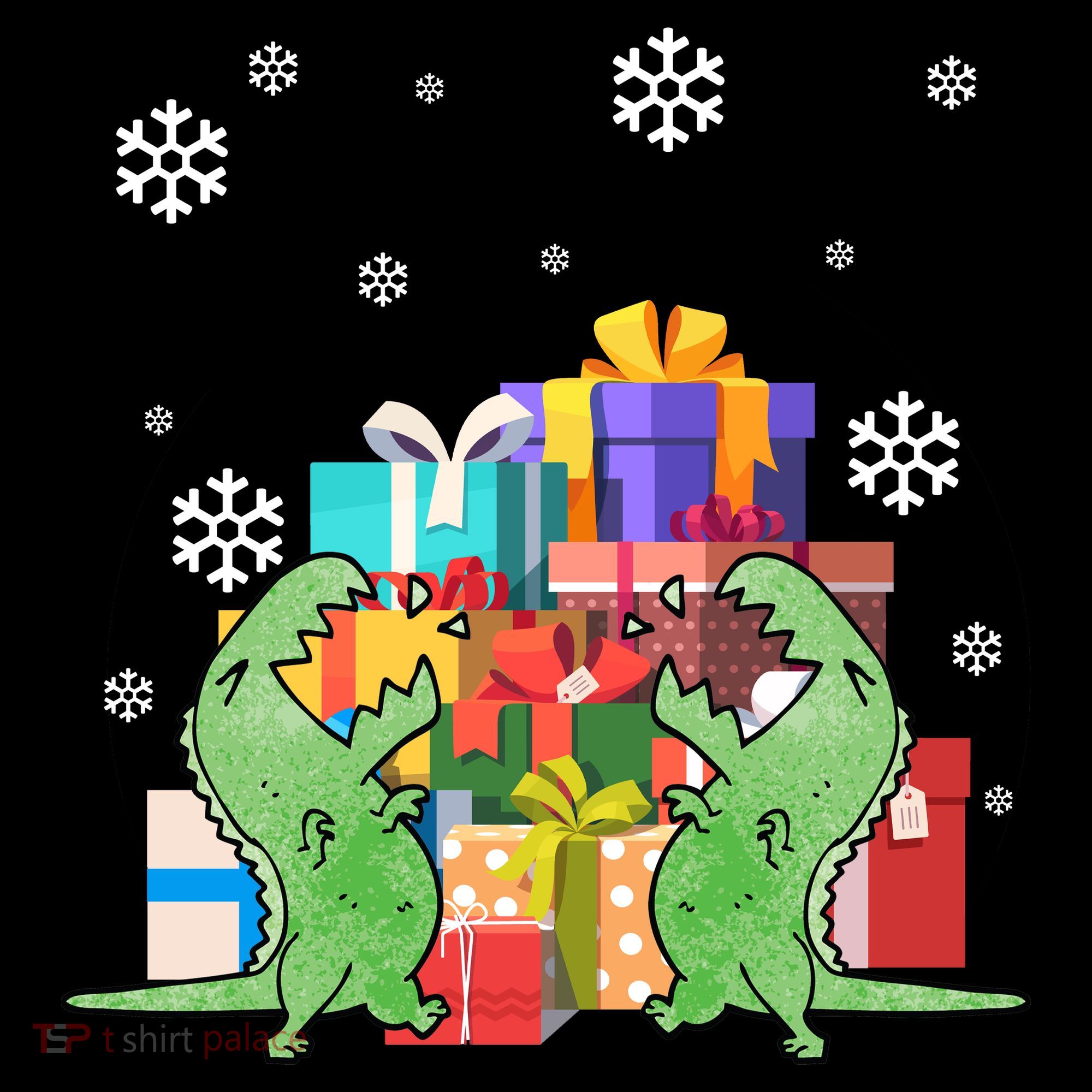 T-Rex Christmas USA-Made Doggie Bandana