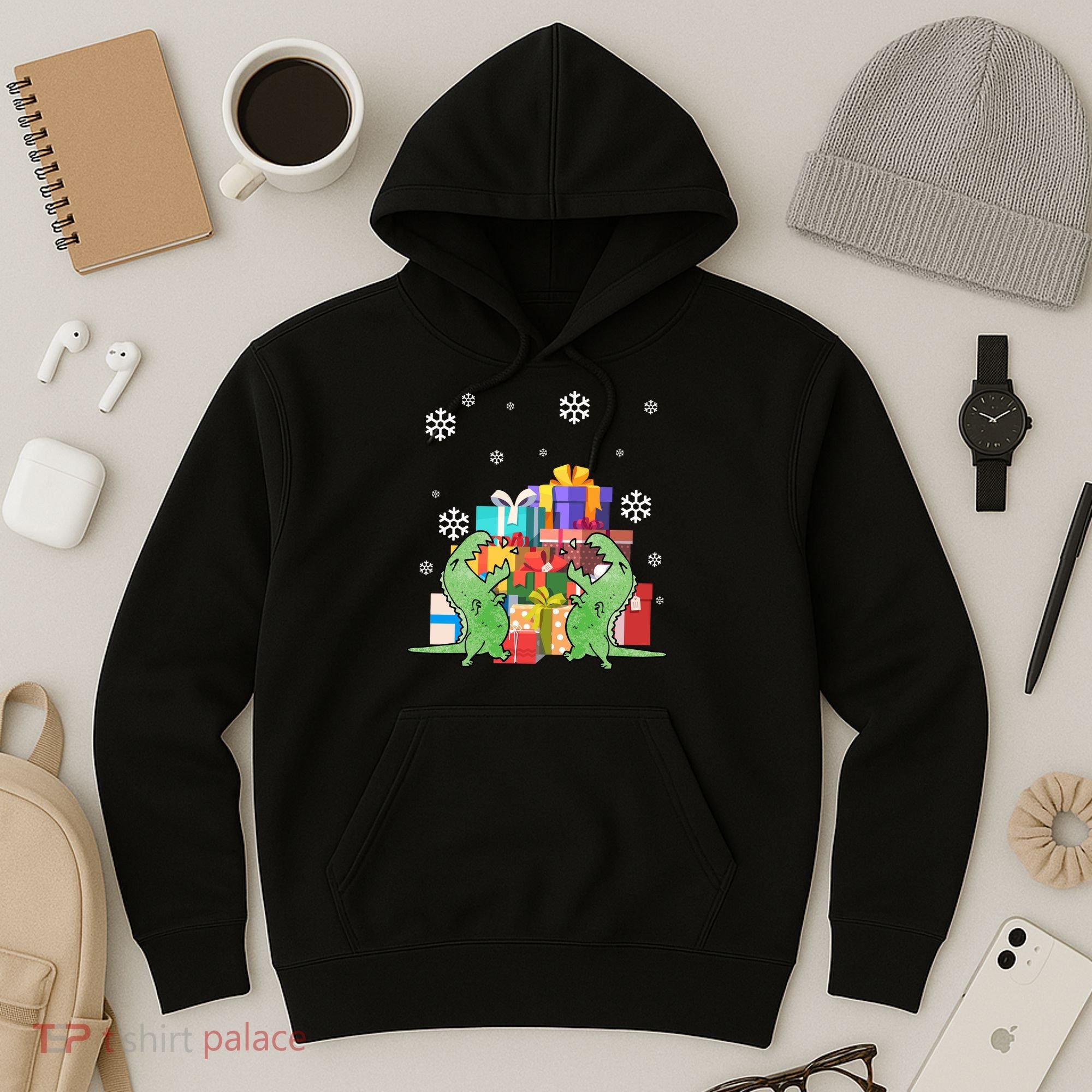 T-Rex Christmas Hoodie