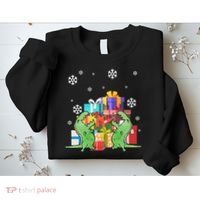 T-Rex Christmas Sweatshirt thumb 2