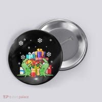 T-Rex Christmas Button thumb 0