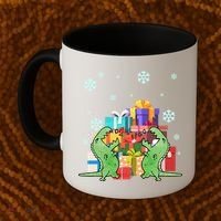 T-Rex Christmas Coffee Mug thumb 2
