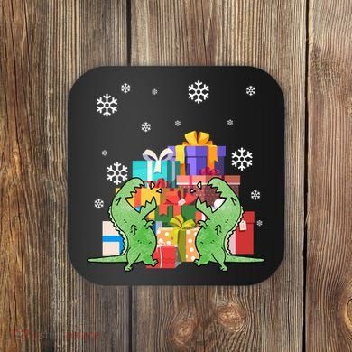 T-Rex Christmas Coaster