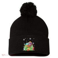 T-Rex Christmas Pom Pom 12in Knit Beanie thumb 0