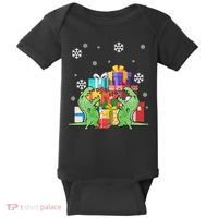 T-Rex Christmas Baby Bodysuit thumb 0