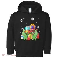 T-Rex Christmas Toddler Hoodie thumb 0