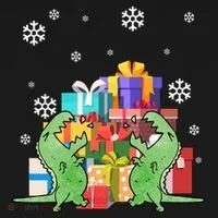 T-Rex Christmas Toddler Hoodie thumb 2