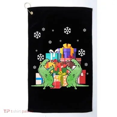 T-Rex Christmas Golf Towel