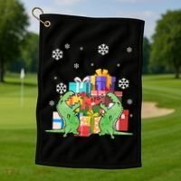 T-Rex Christmas Golf Towel thumb 1